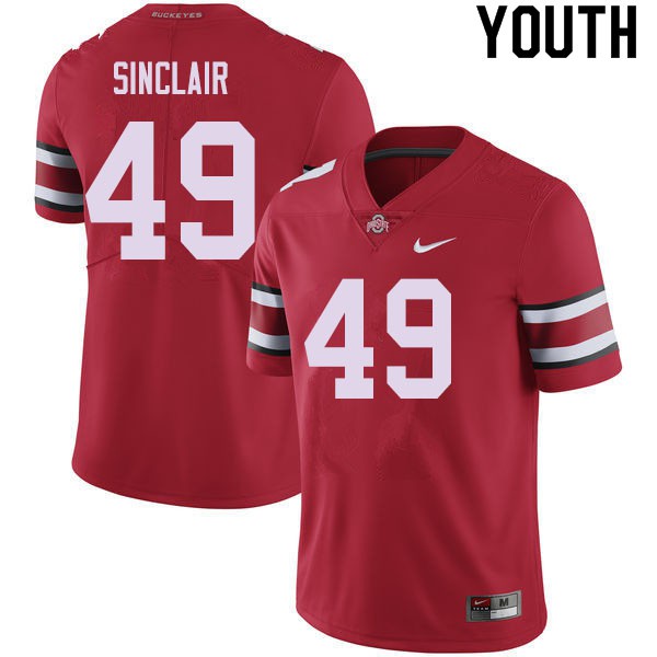 Ohio State Buckeyes #49 Darryl Sinclair Youth Player Jersey Red OSU1424